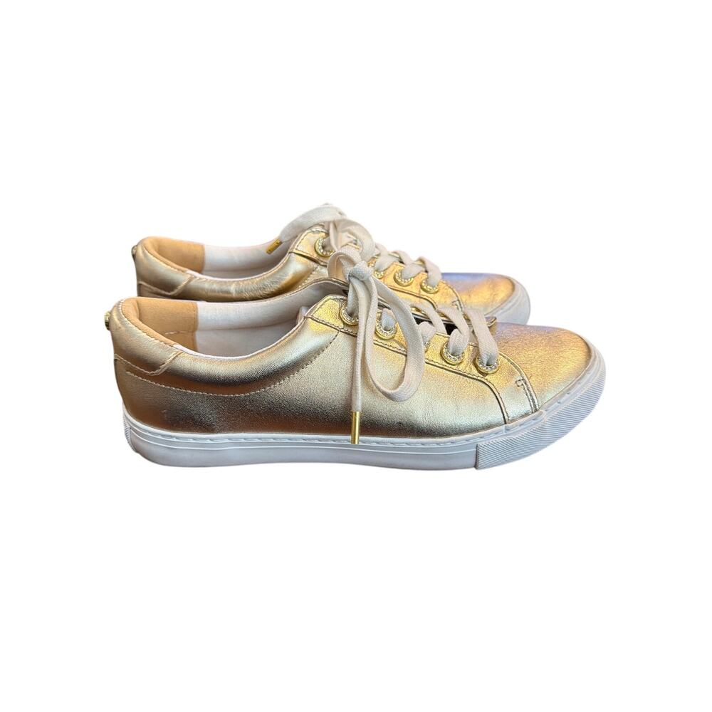 ⭐️ Women’s Lilly Pulitzer Lux Hallie Gold sneakers Size 9 Preppy Vacation